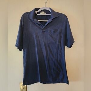 Vintage 70s Adidas Trefoil Polo Spellout pocket Large